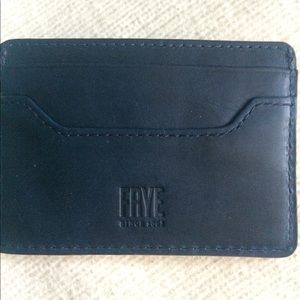 FRYE navy blue Logan 5 card holder